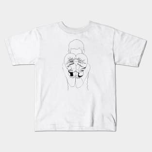 A Boxer wearing Boxing Gloves Kids T-Shirt